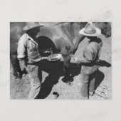 Het merken van paarden met het merk pitchfork briefkaart (Voorkant)