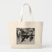 Het merken van paarden met het merk pitchfork grote tote bag (Voorkant)