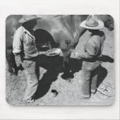 Het merken van paarden met het merk pitchfork muismat (Voorkant)