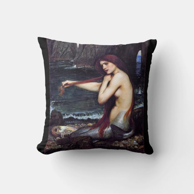 Het Mermaid Pre-Raphaelite Sierkussen (Voorkant)