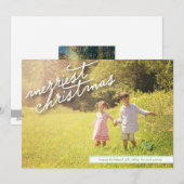 Het Merriest Kerstmanuscript met Achterfoto Feestdagenkaart (Voorkant / Achterkant)