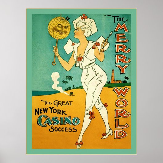 Het Merry World ~  Theater Poster ~ 1894 (Voorkant)