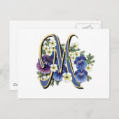 Het met de hand geschilderde Aanvankelijke Briefkaart (Voorkant / Achterkant)