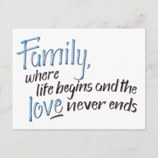 Het met de hand geschreven Citaat van de Familie Briefkaart