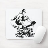 Het met een skateboard rijden van douane mousepad muismat (Met muis)