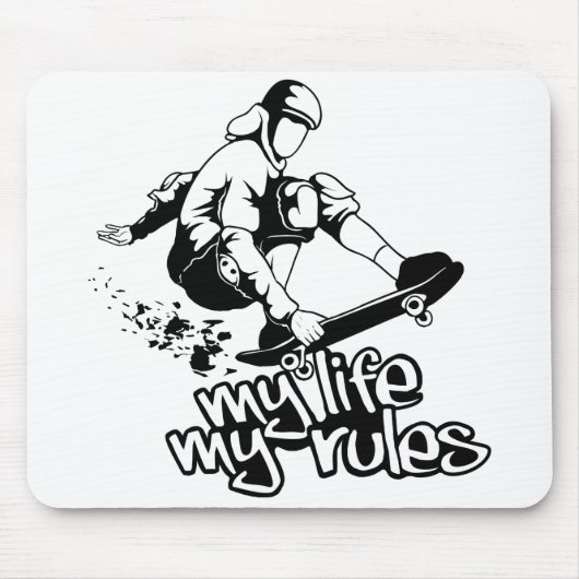 Het met een skateboard rijden van douane mousepad muismat (Voorkant)