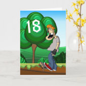 Het met een skateboard rijden van Gelukkige 18de Kaart (Gele Bloem)