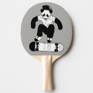 Het met een skateboard rijden van Panda Tafeltennisbatje