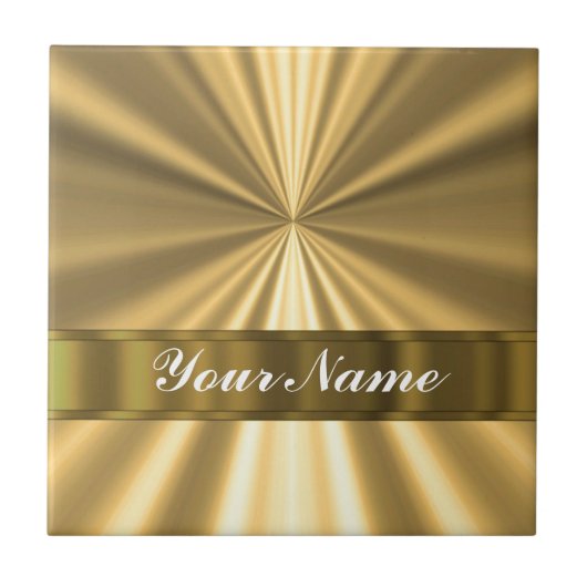 Het metaal Gouden kijken Tegeltje (Voorkant)