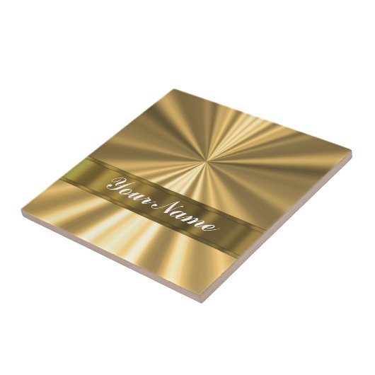 Het metaal Gouden kijken Tegeltje (Zijkant)