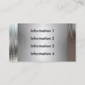 Het metaal kijkt Visitekaartjes met Klasse (Achterkant)