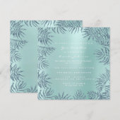 Het Metaal van Tiffany van Aqua schittert Tropisch Kaart (Voorkant / Achterkant)
