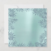 Het Metaal van Tiffany van Aqua schittert Tropisch Kaart (Achterkant)