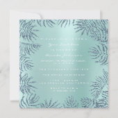 Het Metaal van Tiffany van Aqua schittert Tropisch Kaart (Voorkant)