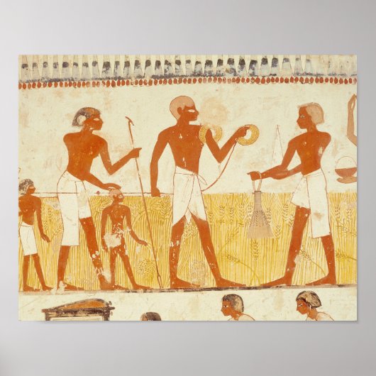 Het meten van het land aan de hand van touw poster (Voorkant)