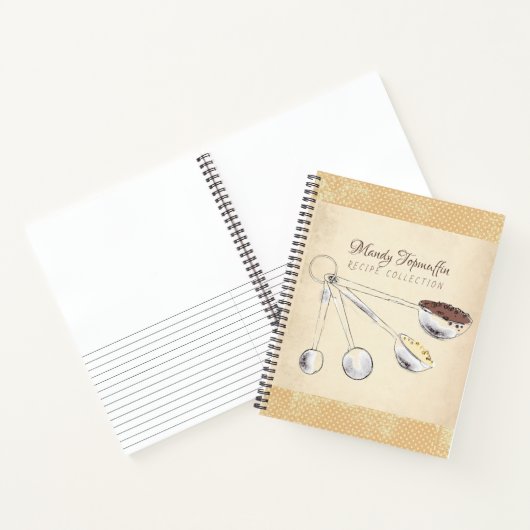 Het meten van lepels persoonlijk kookboek recept n notitieboek (Binnen)