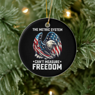 Het Metrieke Stelsel Kan Vrijheid Usa Adelaar Niet Keramisch Ornament