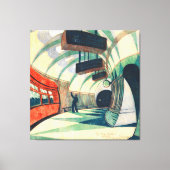 Het metrostation - Cyril Edward Power Canvas Afdruk (Voorkant)