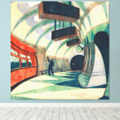 Het metrostation - Cyril Edward Power Canvas Afdruk (Insitu (Houten vloer))