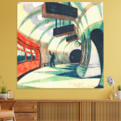 Het metrostation - Cyril Edward Power Canvas Afdruk (Insitu (Woonkamer))