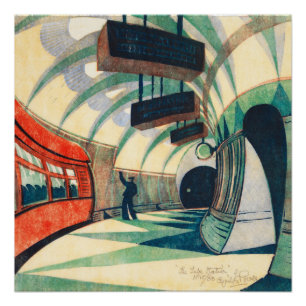 Het metrostation - Cyril Edward Power Perfect Poster