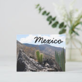 Het Mexicaanse berglandschap Cactus Briefkaart (Staand voorkant)