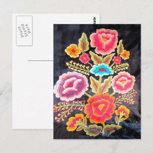 Het Mexicaanse ontwerp van het Borduurwerk Briefkaart (Voorkant / Achterkant)
