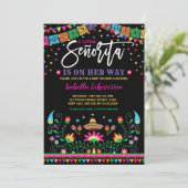 Het Mexicaanse Senorita Fiesta Baby shower Kaart (Staand voorkant)