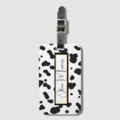 Het MIA zwart-wit Koe print Bagagelabel (Voorkant (verticaal))