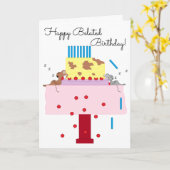 Het middagdutje: Verlate verjaardag blanco Kaart (Gele Bloem)