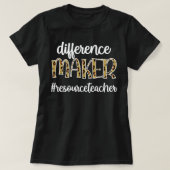 Het Middel van de Teacher van het verschil T-shirt (Design voorkant)