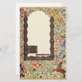 Het middeleeuws boek van de  kantoorbenodigdheden briefpapier (Voorkant / Achterkant)