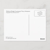 Het middeleeuwse Briefkaart van Jousting van de (Achterkant)