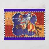 Het middeleeuwse Briefkaart van Jousting van de (Voorkant)