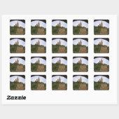 Het middeleeuwse fort van Tsarevets Vierkante Sticker (Vel)