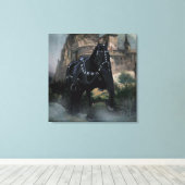 Het middeleeuwse paard - Gewatteerde canvas (Insitu (Houten vloer))