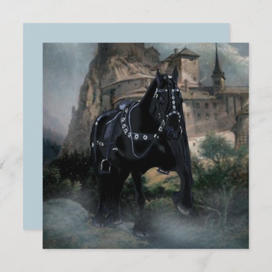 Het Middeleeuwse Paard - Wenskaart Kaart (Voorkant / Achterkant)