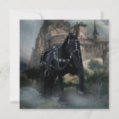 Het Middeleeuwse Paard - Wenskaart Kaart (Voorkant)