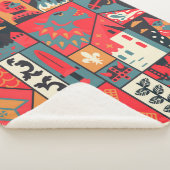 Het middeleeuwse patroon naadloos ontwerp. Verkleu Sherpa Deken (3/4)