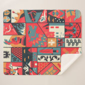 Het middeleeuwse patroon naadloos ontwerp. Verkleu Sherpa Deken (Voorkant (horizontaal))