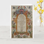 Het middeleeuwse Wenskaart van de Inschrijving van Kaart (Gele Bloem)