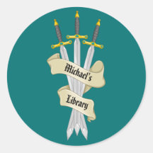 Het middeleeuwse zwaard uit de bibliotheek van