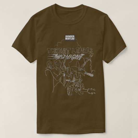 Het middelnachtpotlood van het Kantoor- dreigingsn T-shirt (Design voorkant)