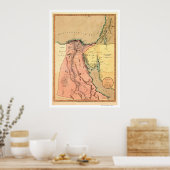 Het Midden-Oosten Egypte - kaart 1800 Poster (Keuken)