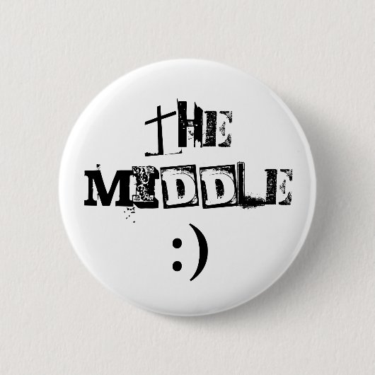 HET MIDDEN, :) RONDE BUTTON 5,7 CM (Voorkant)