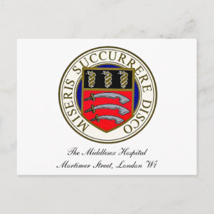 Het Middlesex-ziekenhuis Logo Briefkaart