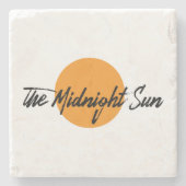 Het midnight Sun Logo Stone Onderzetter (Voorkant)