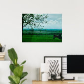 Het Midwesten van het Boerderij Landschap van Wisc Poster (Thuiskantoor)