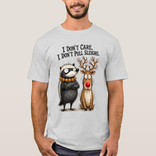 Het Mij Niet Uit Ik Trek Geen Sleden Grappige Bije T-shirt