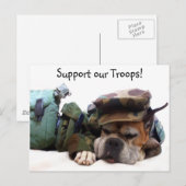 Het militaire boxer briefkaart van onze troepen on (Voorkant / Achterkant)